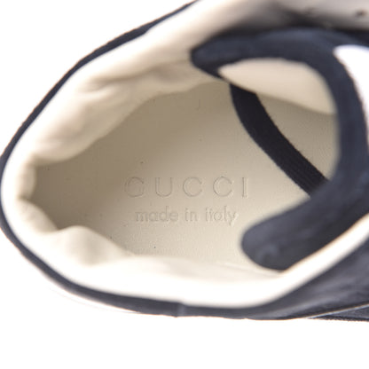 Gucci Suede Men's Interlocking G High Top Sneakers 10.5 Blue 6 of 13