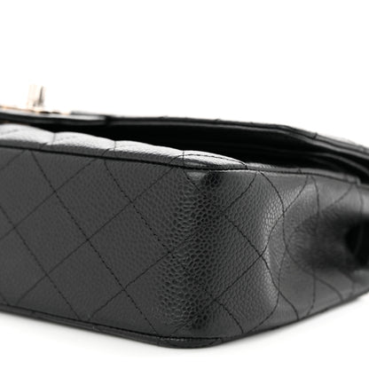 Chanel Caviar Quilted Medium Double Flap Black 10 of 12