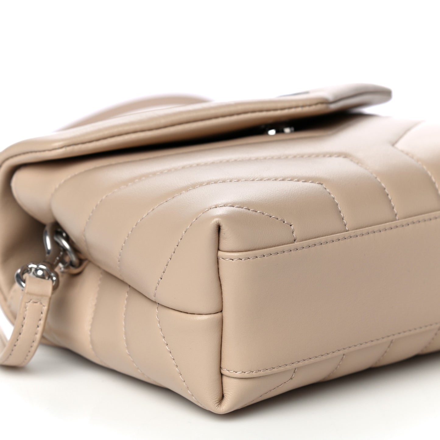 Calfskin Y Quilted Monogram Toy Loulou Crossbody Bag Nude Powder