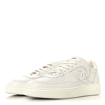 Chanel Calfskin CC Womens Sneakers 42 White 4 of 9