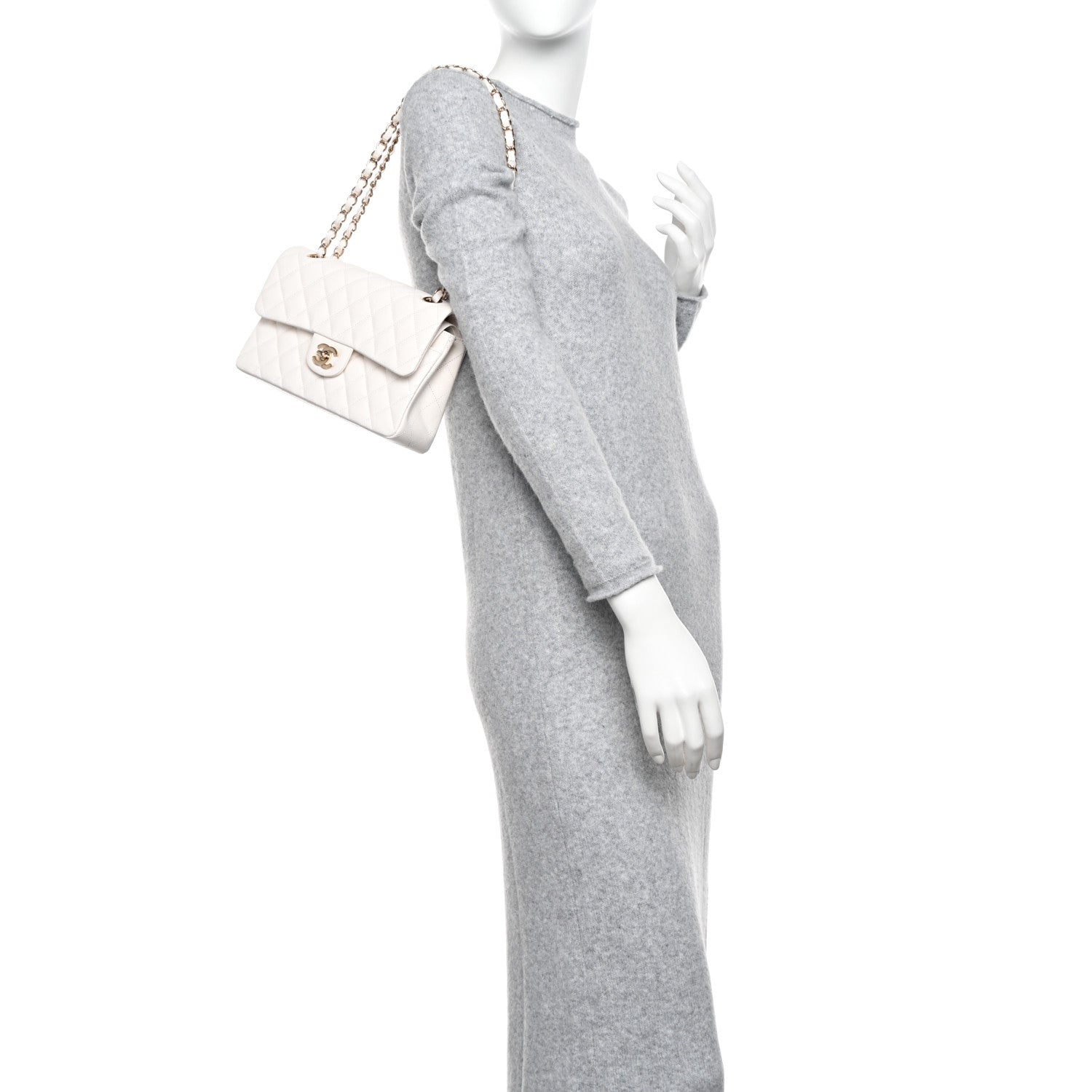 Chanel Caviar Quilted Small Double Flap White 3 of 11