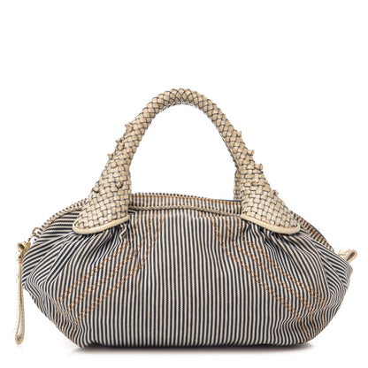 Fendi Denim Striped Spy Bowler Blue 1 of 11