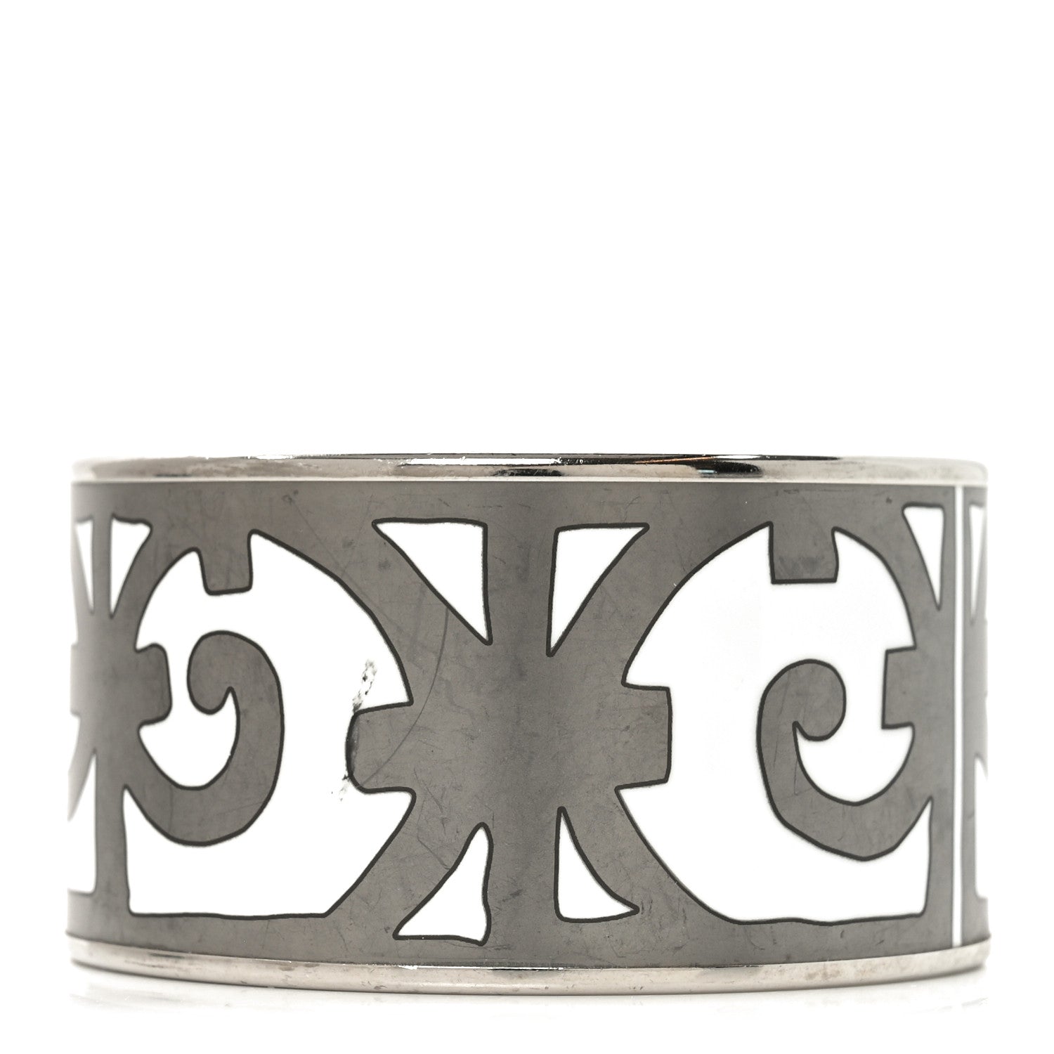 Hermes Enamel Printed Extra Wide Balcons du Guadalquivir Bracelet 65 3 of 5