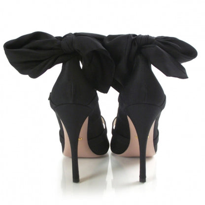 Prada Nylon Bow Pumps 40 Black 3 of 7