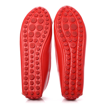 Louis Vuitton Calfskin Oxford Ballerina Flats 36 Red 5 of 10