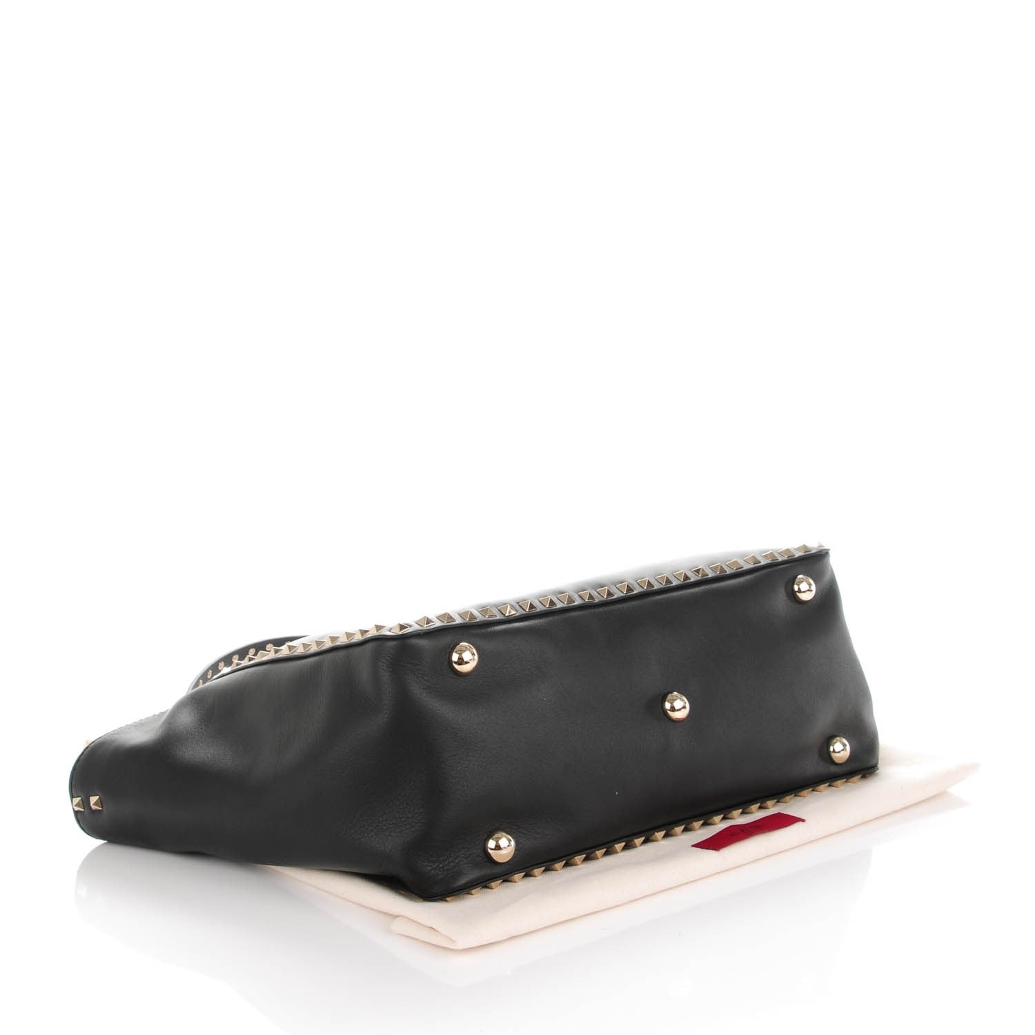 Valentino Garavani Vitello Medium Rockstud Tote Black 4 of 7