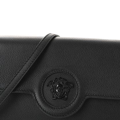 Versace Grained Calfskin La Medusa Crossbody Bag Black 7 of 9