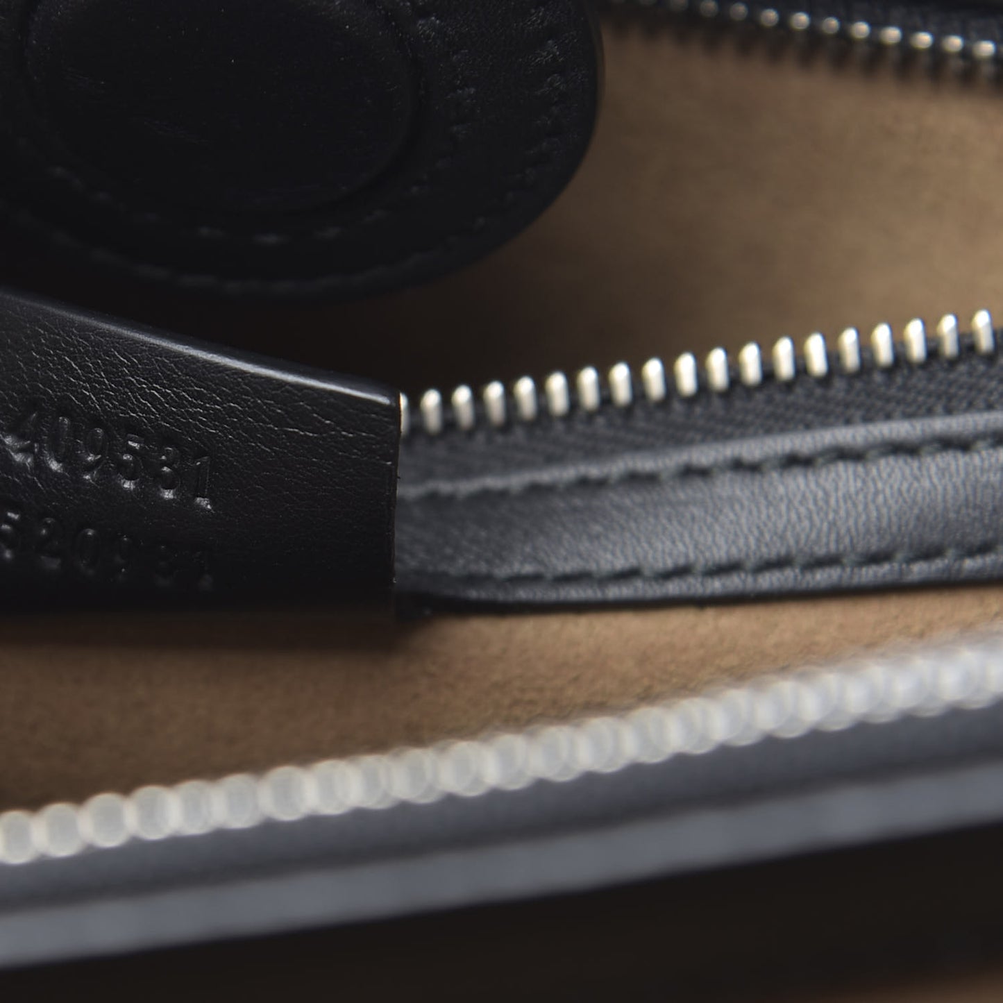 GG Supreme Monogram Arabesque Small Top Handle Bag Beige Black