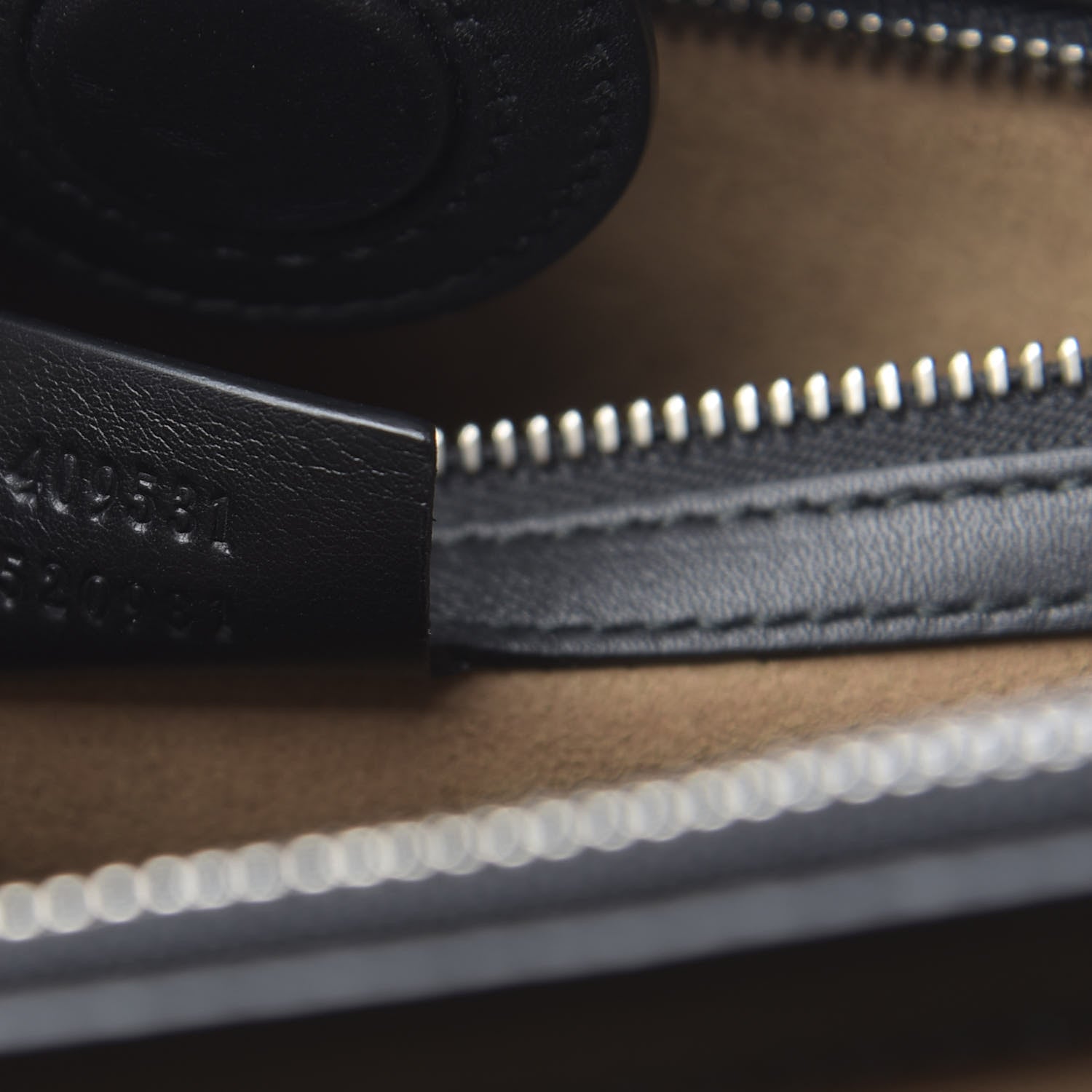 Gucci GG Supreme Monogram Arabesque Small Top Handle Bag Beige Black 7 of 10