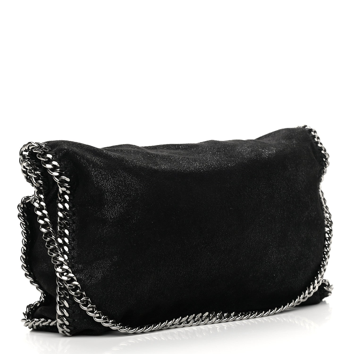 Stella McCartney Shaggy Deer Falabella Fold Over Tote Black 2 of 9
