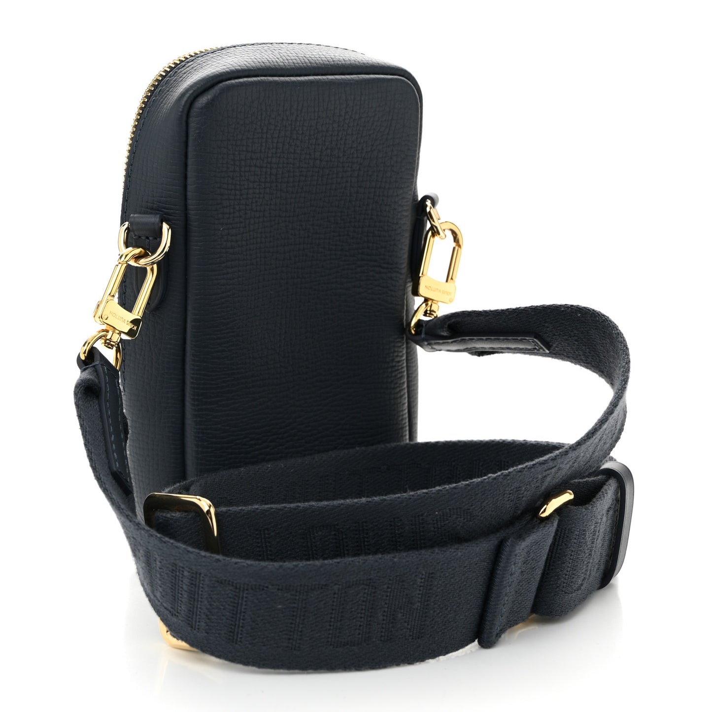 X NIGO Denim Monogram Flat Double Phone Pouch