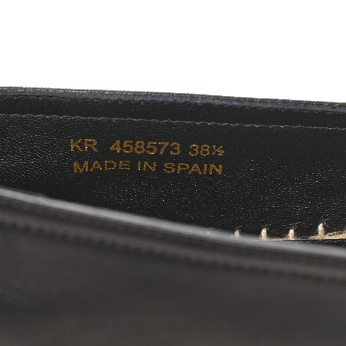 Lambskin Monogram Espadrilles 38.5 Black