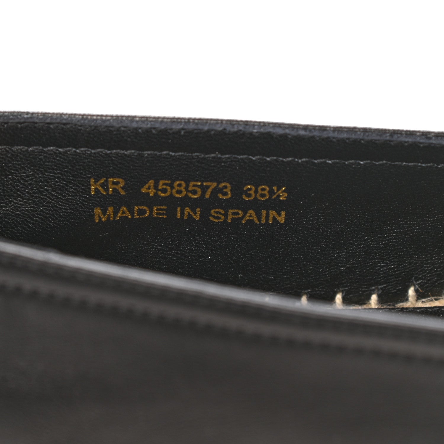 Saint Laurent Lambskin Monogram Espadrilles 38.5 Black 8 of 8