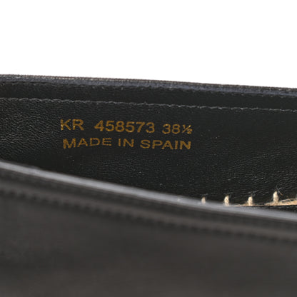 Saint Laurent Lambskin Monogram Espadrilles 38.5 Black 8 of 8