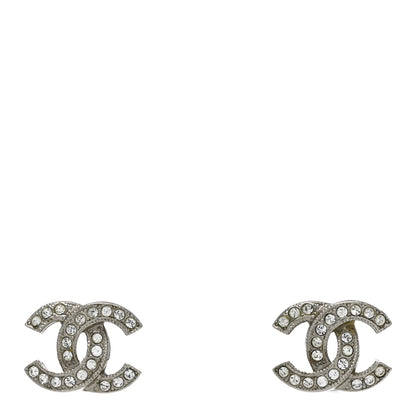 Chanel Crystal CC Earrings Silver 1 of 4
