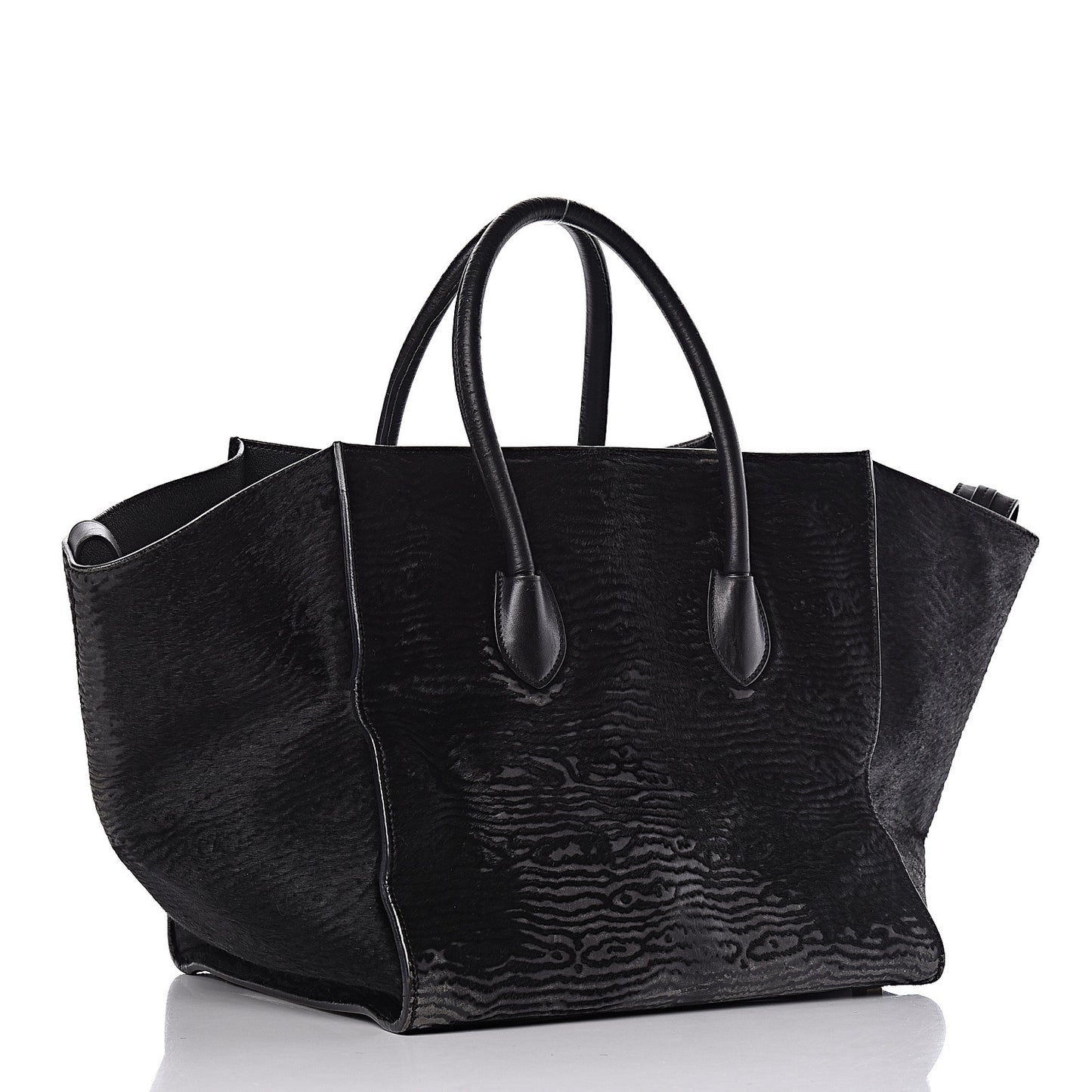 Astrakhan Pony Hair Medium Phantom Luggage Black