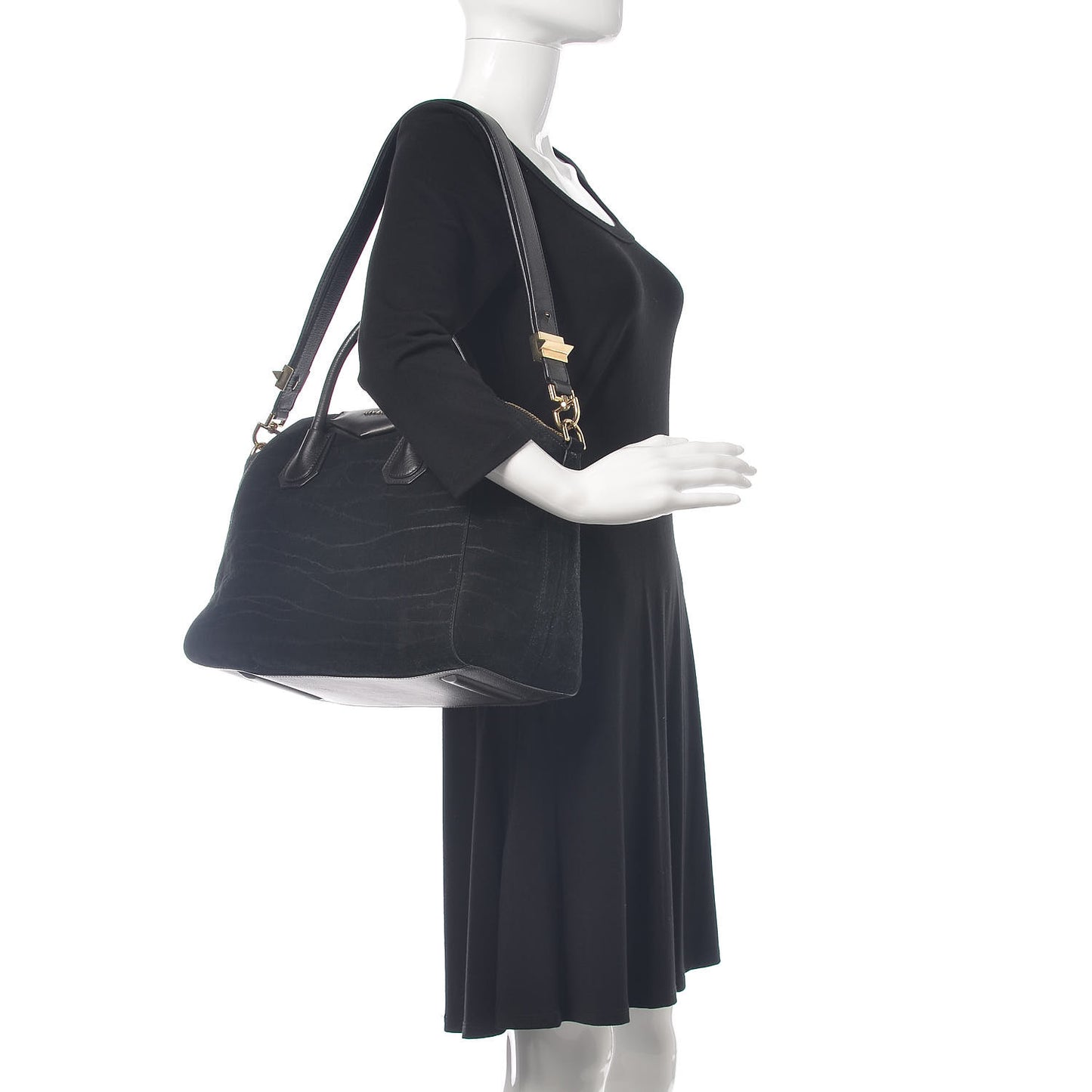 Suede Medium Antigona Black