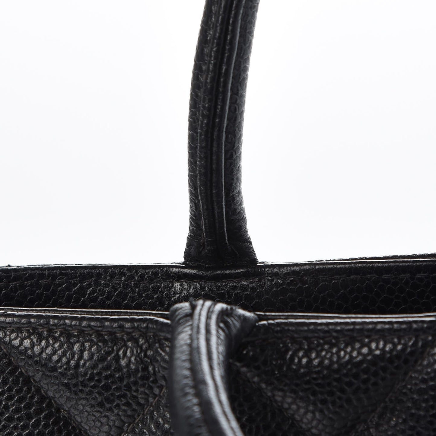 Caviar Quilted Medallion Tote Black