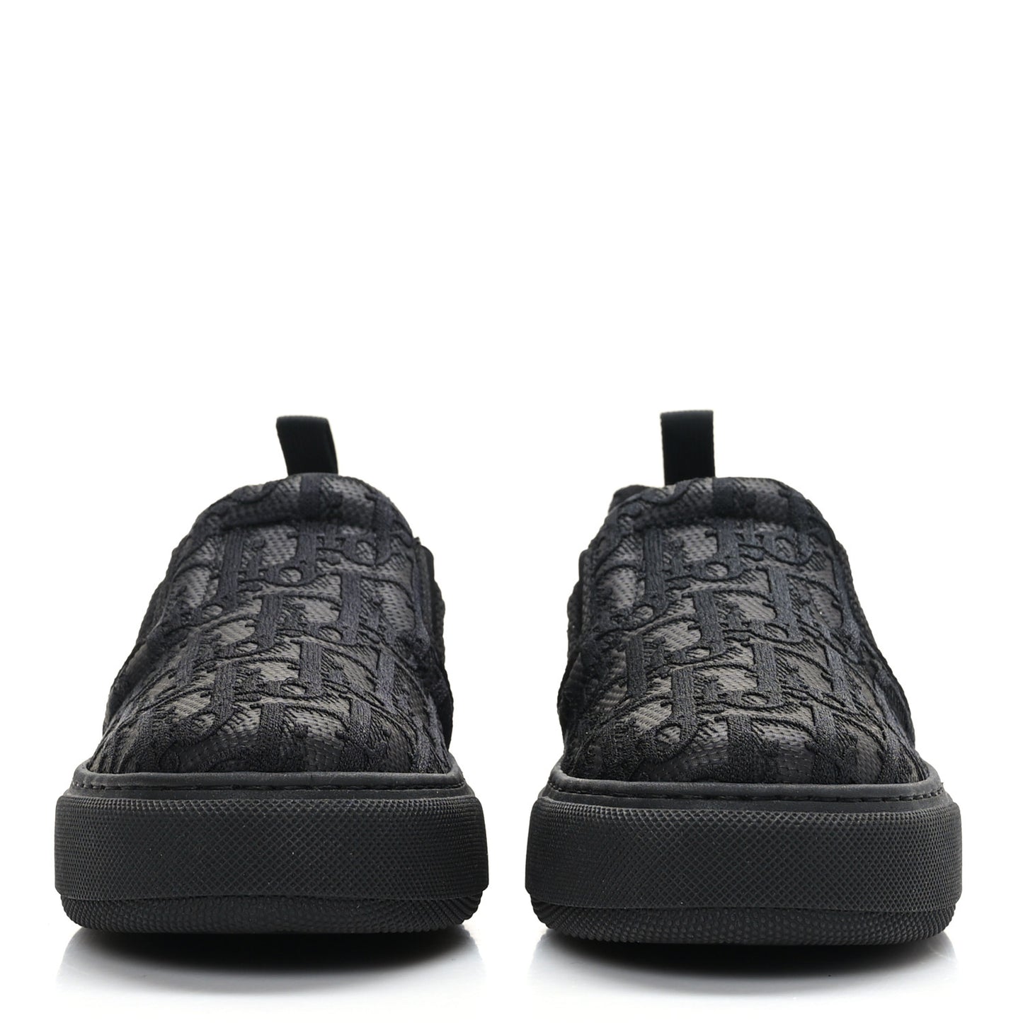Shiny Technical Fabric Oblique Embroidered Womens Solar Slip On Sneakers 37 Black