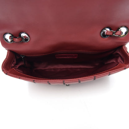 Chanel Lambskin Vertical Stitch Mini Rectangular Flap Rouge Fonce 4 of 11