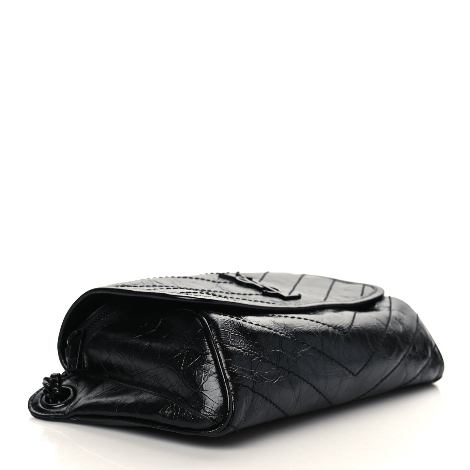 Saint Laurent Crinkled Calfskin Matelasse Monogram Niki Body Bag Black 4 of 6