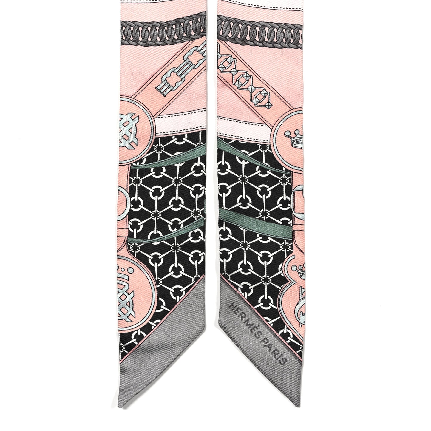 Silk La Promenade Du Matin Twilly Black Rose Poudre Celadon