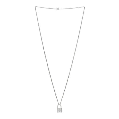 Louis Vuitton Sterling Silver Lockit Necklace 2 of 4