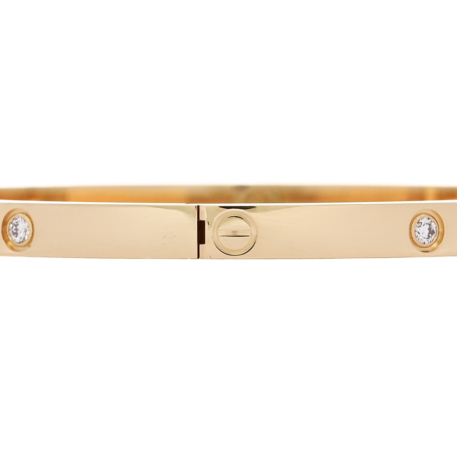 Cartier 18K Yellow Gold 6 Diamond Small LOVE Bracelet 17 4 of 8