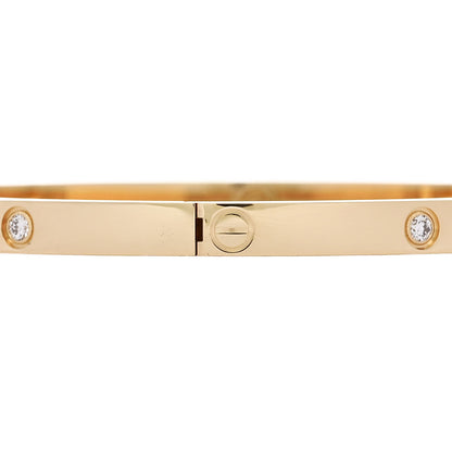 Cartier 18K Yellow Gold 6 Diamond Small LOVE Bracelet 17 4 of 8