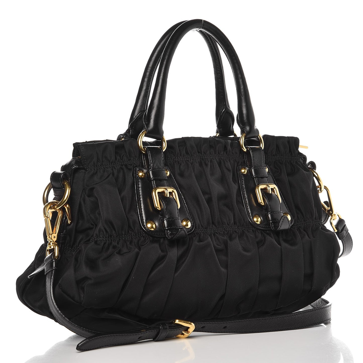 Tessuto Nylon Gaufre Tote Black