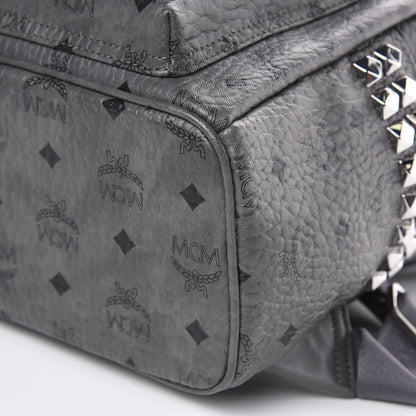 MCM Visetos Small Side Stud Stark Backpack Phantom Grey 9 of 9