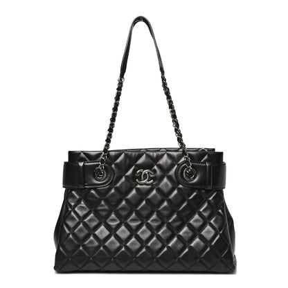 Chanel Lambskin Quilted Small Coco Loop Tote Black 1 of 10