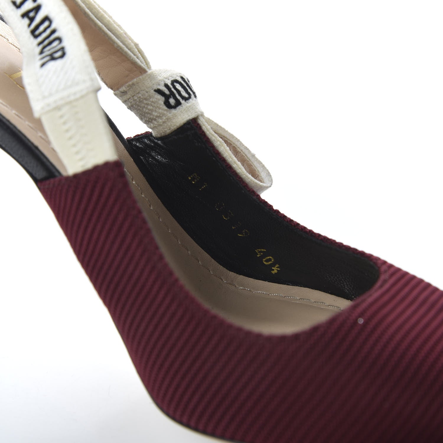 Christian Dior Technical Canvas Ribbon J'Adior Slingback 100mm Pumps 40.5 Rouge Black 8 of 9