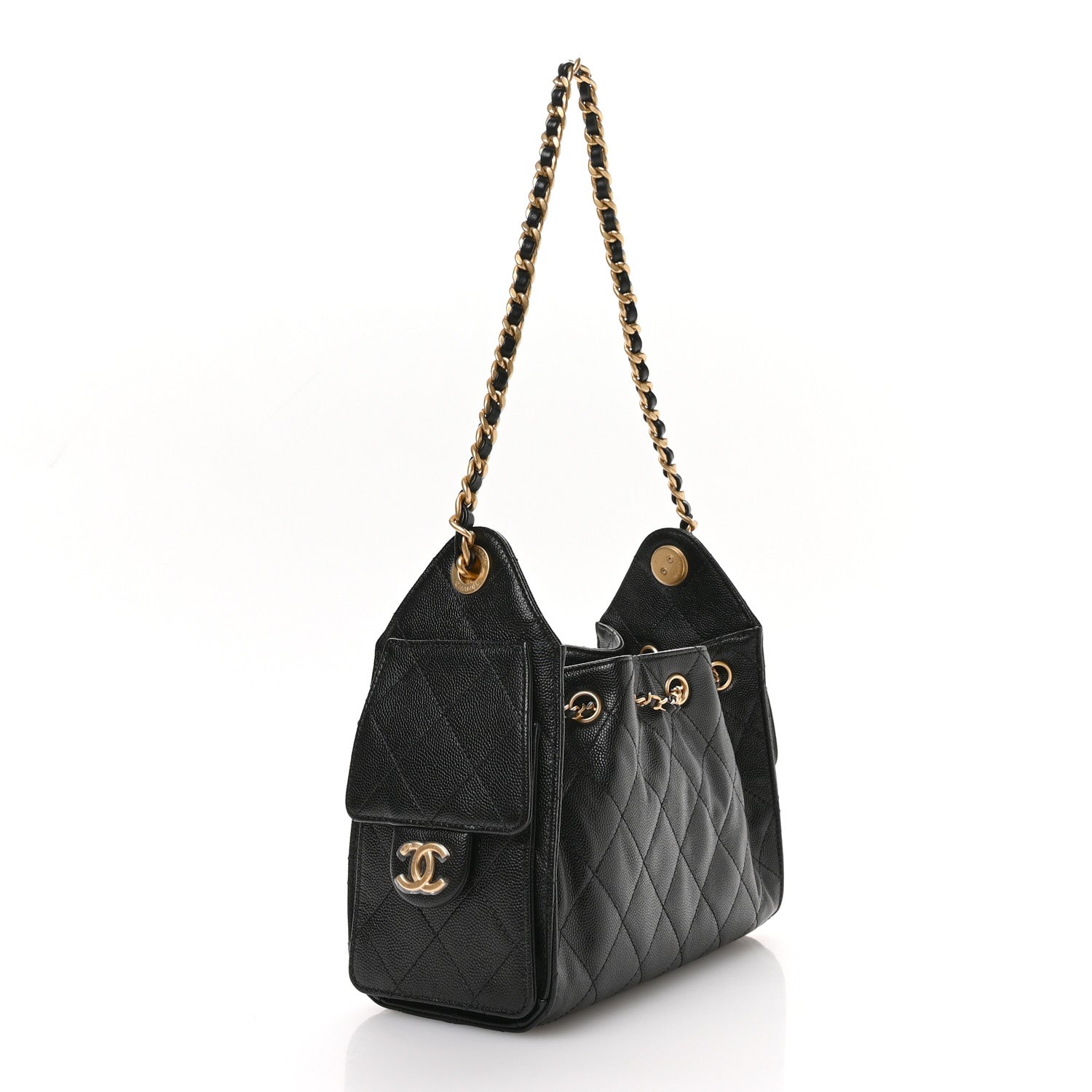 Chanel Caviar Quilted Mini Chanel 25 Handbag Black 3 of 10