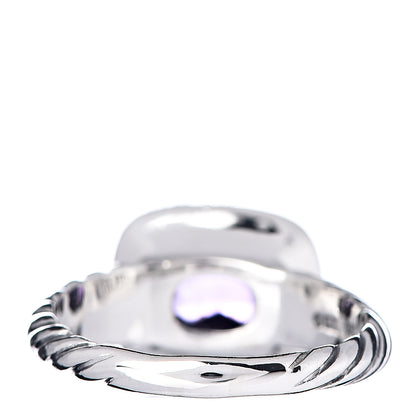 David Yurman Sterling Silver Diamond Amethyst 10mm Noblesse Ring 56 7.75 4 of 5