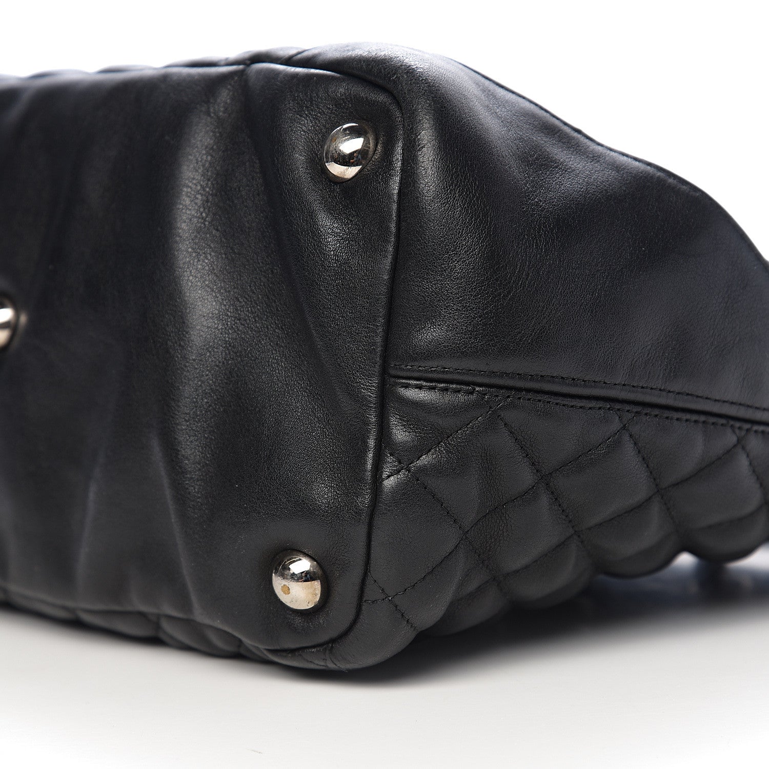 Chanel Calfskin Quilted Large Cambon Tote Black White 9 of 11