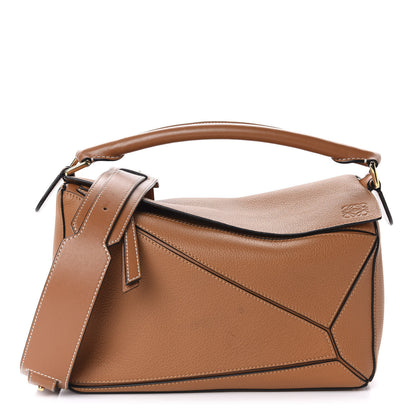 Loewe Calfskin Medium Puzzle Bag Tan 1 of 11