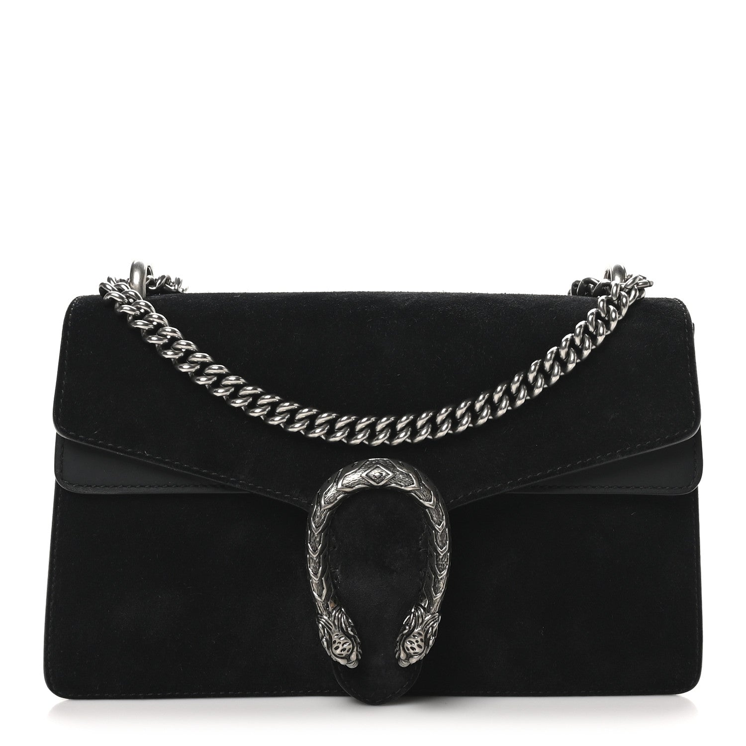 Gucci Suede Small Dionysus Shoulder Bag Black 1 of 10