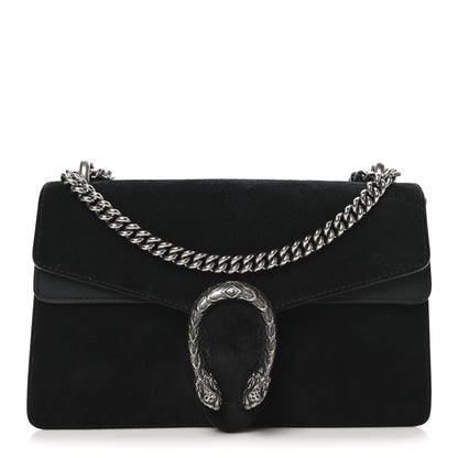 Gucci Suede Small Dionysus Shoulder Bag Black 1 of 10