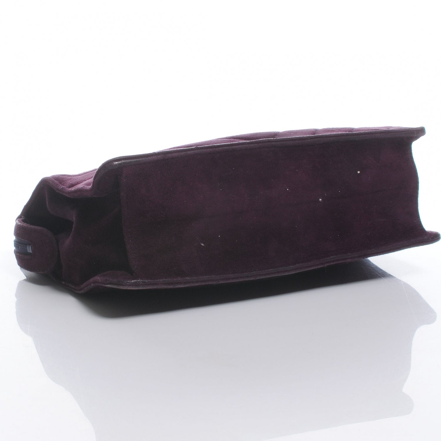 Chanel Suede Chevron Shoulder Bag Purple 4 of 8