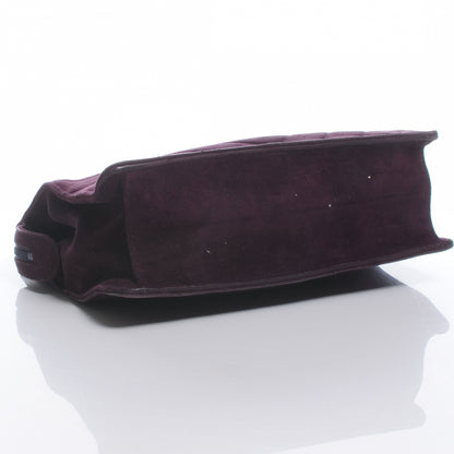 Chanel Suede Chevron Shoulder Bag Purple 4 of 8
