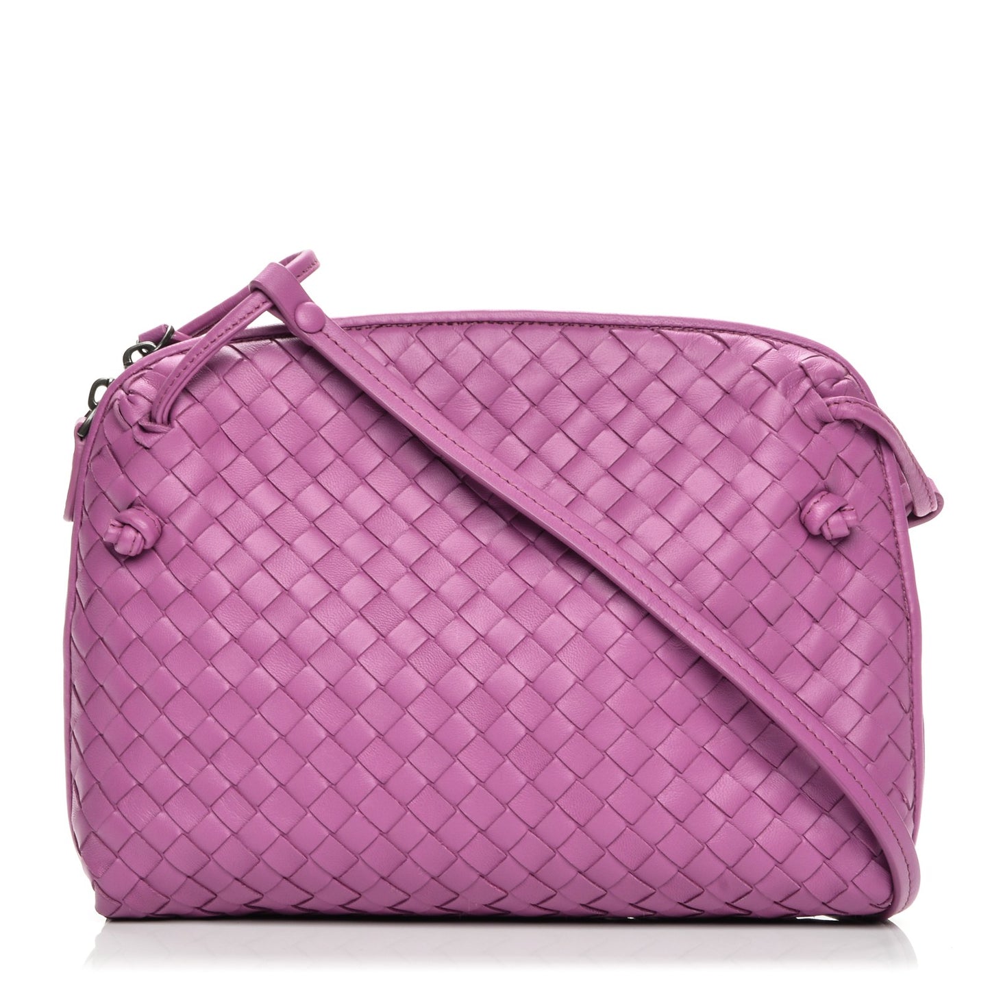 Nappa Intrecciato Pillow Crossbody Messenger Peony