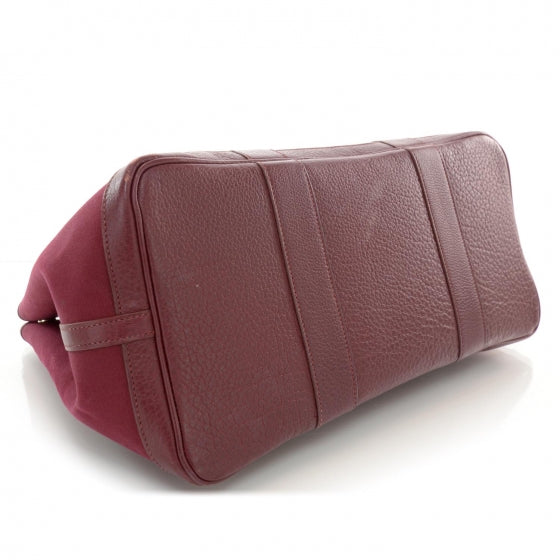 Hermes Toile Leather Garden Party PM Rouge Imperial 4 of 8
