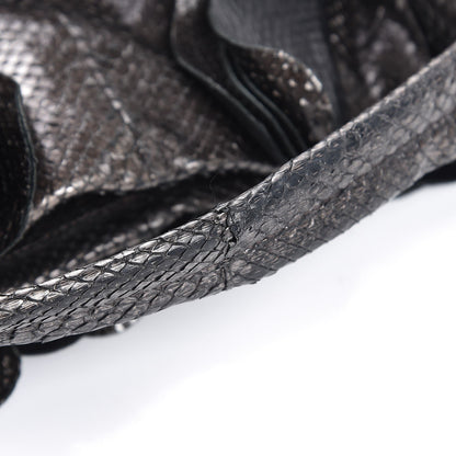 Prada Metallic Python Ruffle Tote 7 of 9