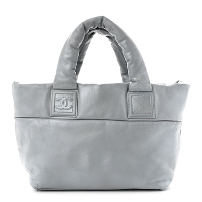 Chanel Metallic Lambskin Quilted Small Coco Cocoon Reversible Tote Light Grey 1 of 22