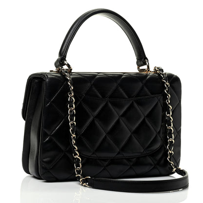 Chanel Lambskin Quilted Small Trendy CC Dual Handle Flap Bag Black 2 of 4