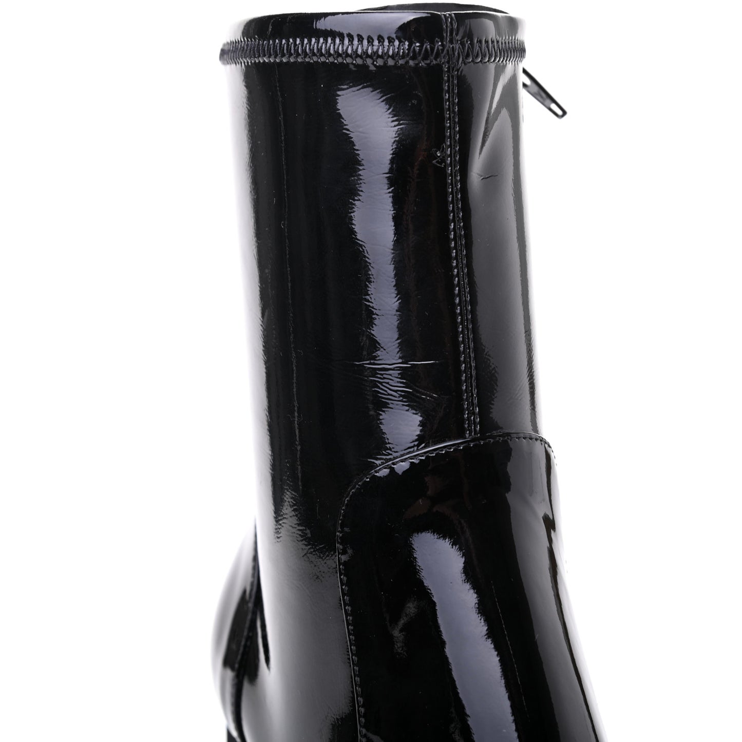 Patent Silhouette Ankle Boots 37.5 Black