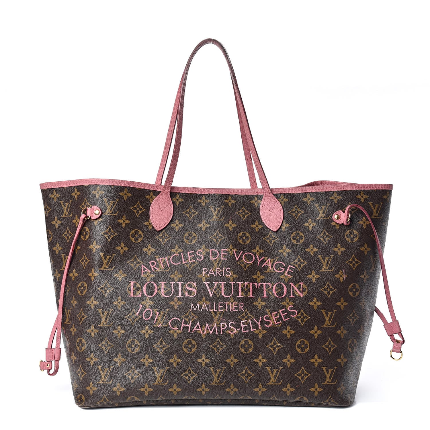 Louis Vuitton Monogram Articles de Voyage Ikat Neverfull GM Rose Velours 1 of 16
