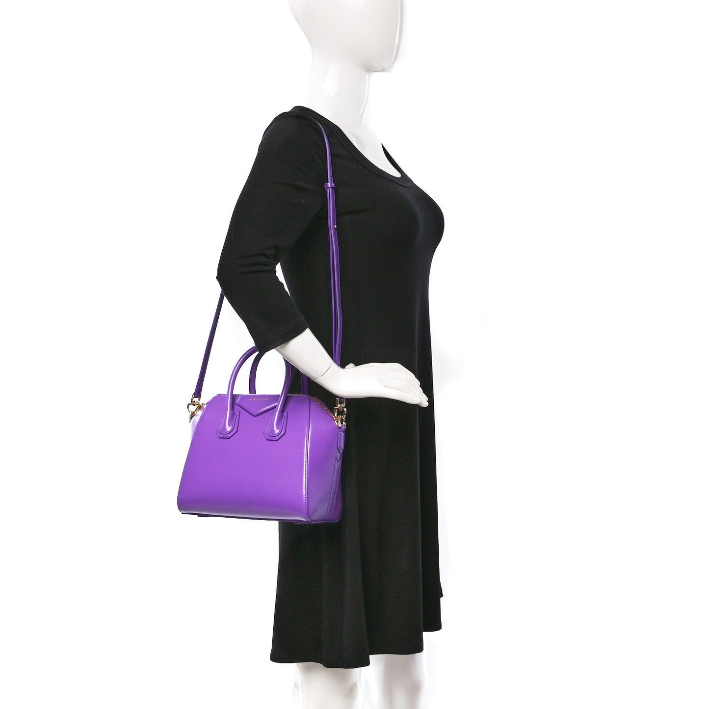 Box Calfskin Mini Antigona Purple Dahlia