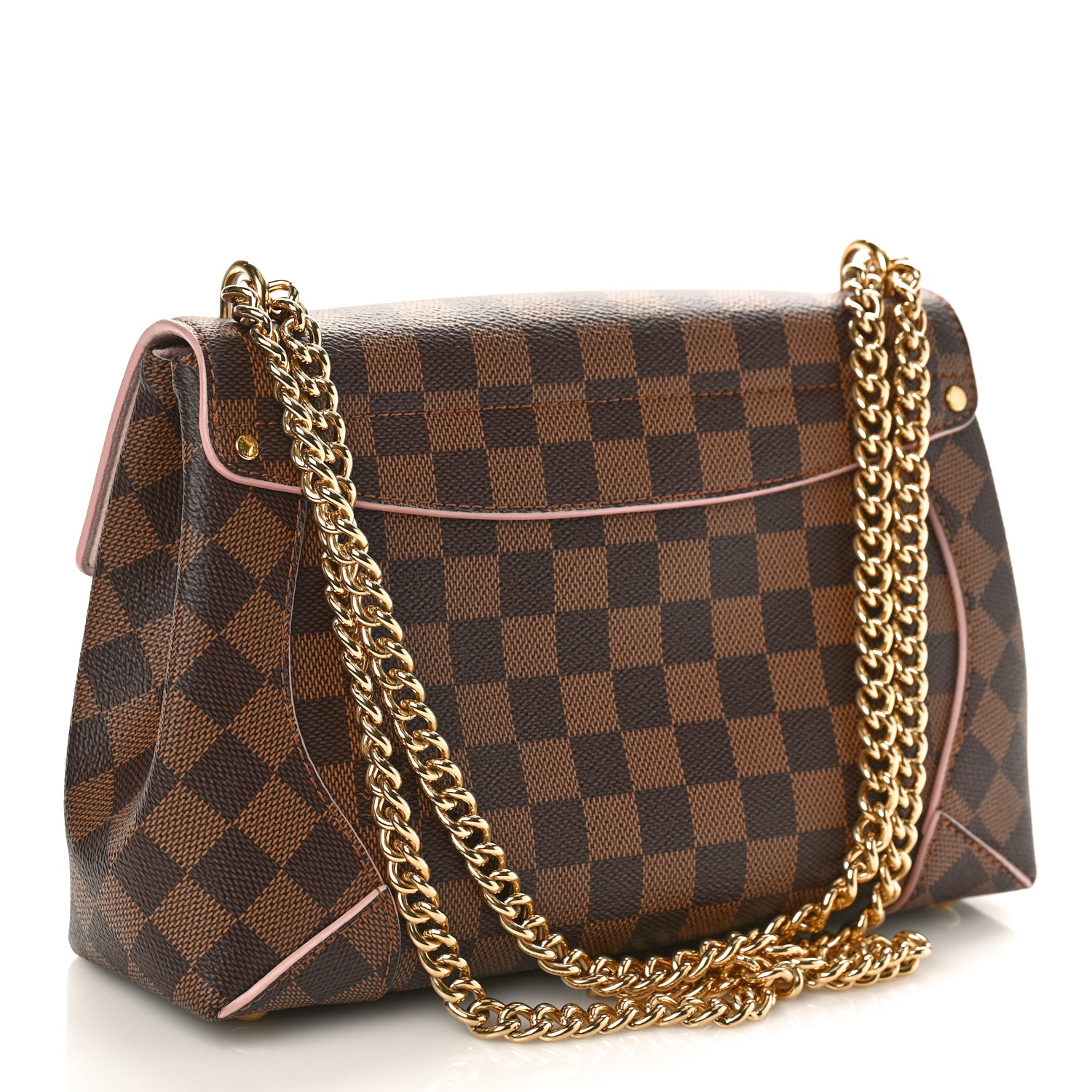 Louis Vuitton Damier Ebene Caissa Clutch Rose Ballerine 2 of 9